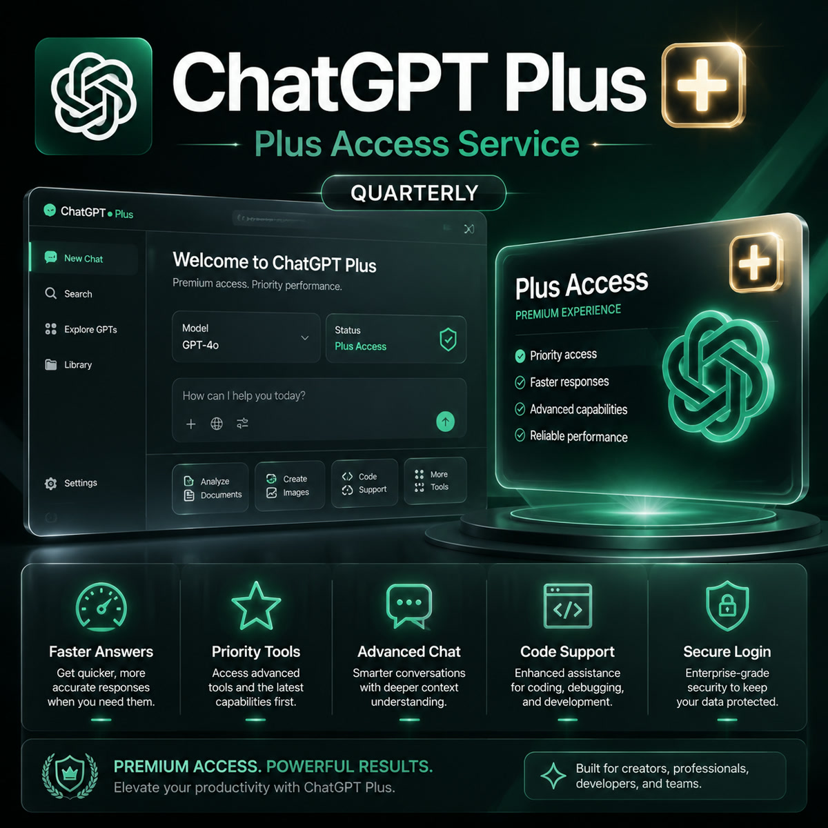 ChatGPT Plus access service cover