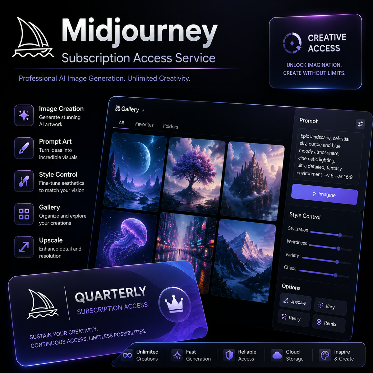 Midjourney subscription access service cover